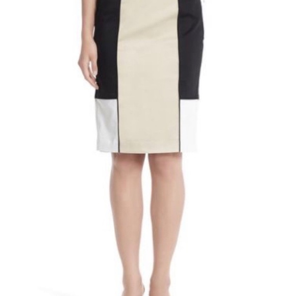 WHBM • Color-Block Career Pencil Skirt. Size 8 - Picture 1 of 5